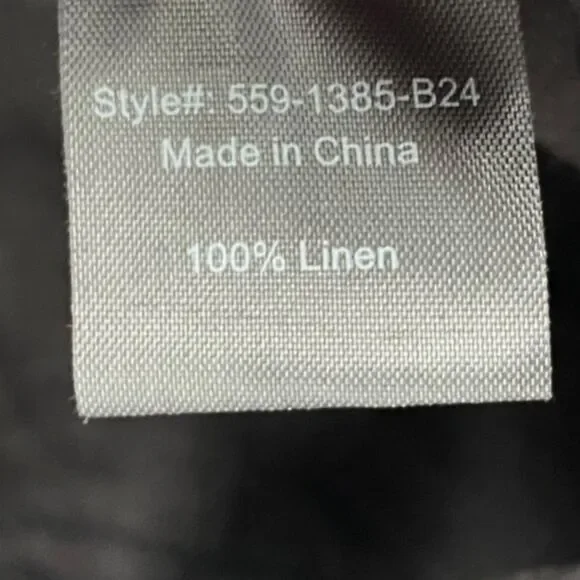 Jenni Kayne Linen Kyle Trousers Black Relaxed Fit Wide Leg Pants 8 - Picture 8 of 11